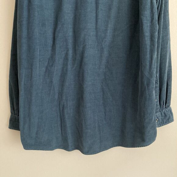 LL Bean Mens Blue Corduroy Button Down Shirt Size Large TALL 100% Cotton Classic - Picture 8 of 9
